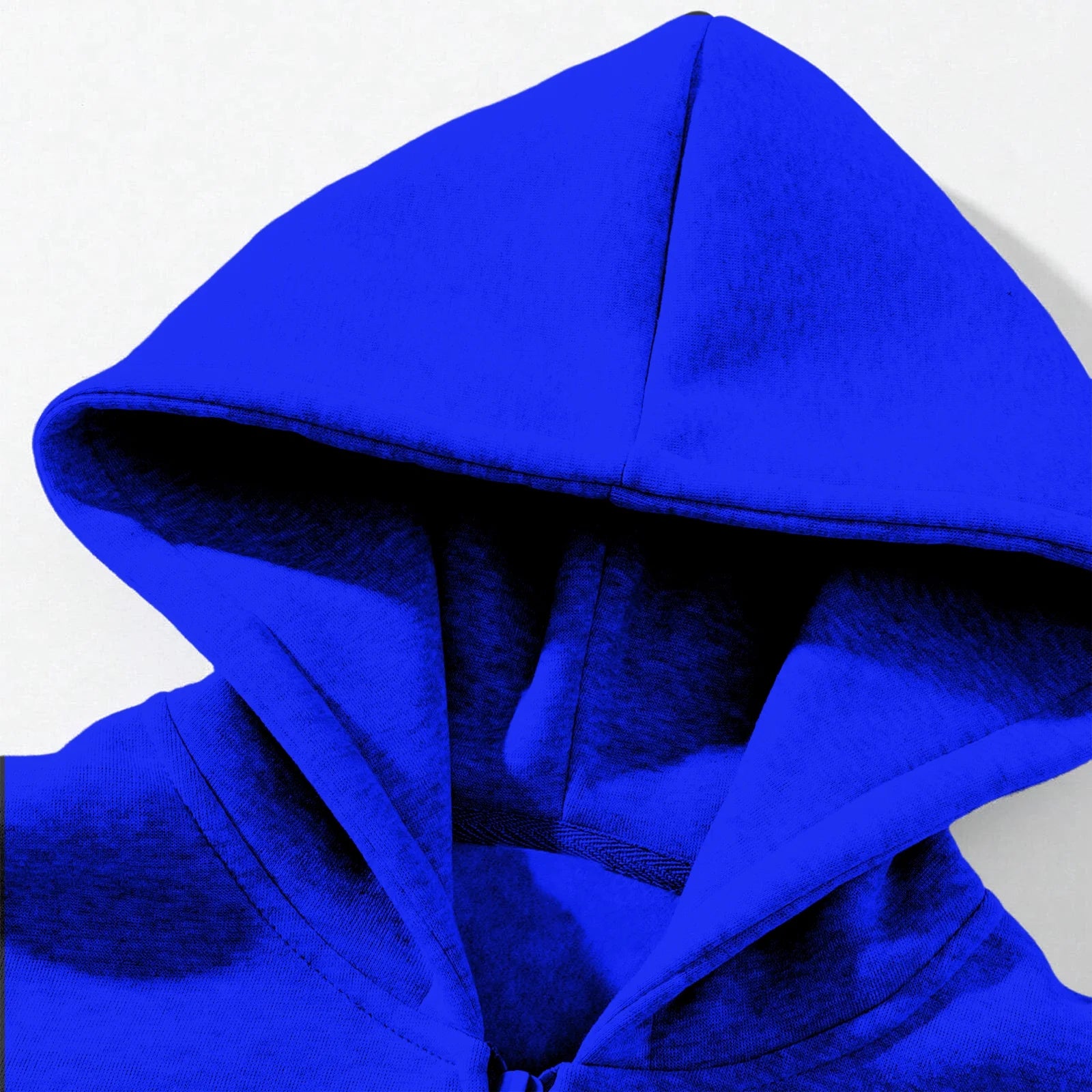 Men'S Quarter Zip Hoodies Zip up Solid Color Hoodie Long Sleeve Drop Shoulder Sweatshirt Casual Pullover Blue 2XL