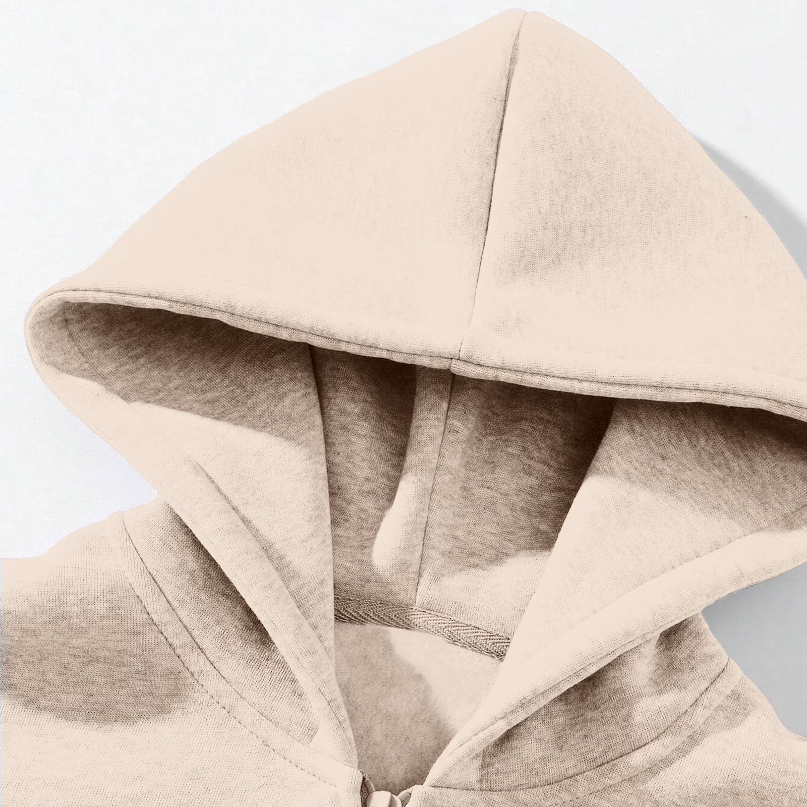 Men'S Quarter Zip Hoodies Zip up Solid Color Hoodie Long Sleeve Drop Shoulder Sweatshirt Casual Pullover Beige L